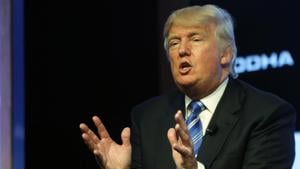 Preparations are in full swing at Rashtrapati Bhavan for the state banquet for US President Donald Trump on February 25(Hindustan Times) Preparations are in full swing at Rashtrapati Bhavan for the state banquet for US President Donald Trump on February 25(Hindustan Times)