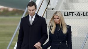 Ivanka Trump with Jared Kushner. They accompany US president Donald Trump on his visit to India on February 24 and 25.(AP File Photo) Ivanka Trump with Jared Kushner. They accompany US president Donald Trump on his visit to India on February 24 and 25.(AP File Photo)