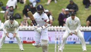 Wellington: India's Ajinkya Rahane bats against New Zealand during the first cricket test between India and New Zealand at the Basin Reserve in Wellington, New Zealand, Friday, Feb. 21, 2020.(AP) Wellington: India's Ajinkya Rahane bats against New Zealand during the first cricket test between India and New Zealand at the Basin Reserve in Wellington, New Zealand, Friday, Feb. 21, 2020.(AP)