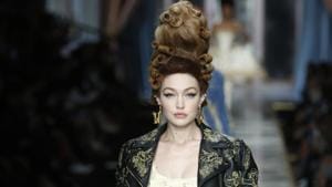 The Moschino women's Fall-Winter 2020-2021 collection is unveiled during the Fashion Week in Milan, Italy, Thursday, Feb. 20, 2020. (AP Photo/Domenico Stinellis)(AP) The Moschino women's Fall-Winter 2020-2021 collection is unveiled during the Fashion Week in Milan, Italy, Thursday, Feb. 20, 2020. (AP Photo/Domenico Stinellis)(AP)