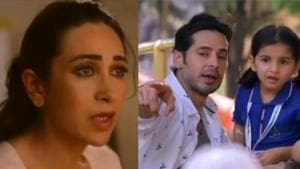 Karisma Kapoor and Dino Morea in a still from Mentalhood trailer. Karisma Kapoor and Dino Morea in a still from Mentalhood trailer.