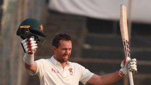Craig Ervine celebrates after scoring a century.(BCB) Craig Ervine celebrates after scoring a century.(BCB)