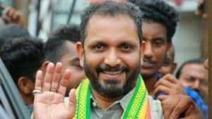 BJP leader K Surendran took charge as the president of the faction-ridden Kerala unit on Saturday.(TWITTER.)