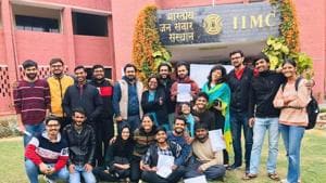IIMC students after calling off their hunger strike(Facebook)