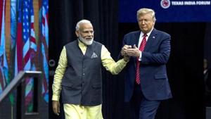 Trump administration officials on Friday acknowledged that U.S. President Donald Trump’s visit to India next week will not result in even a limited trade deal(Bloomberg via Getty Images) Trump administration officials on Friday acknowledged that U.S. President Donald Trump’s visit to India next week will not result in even a limited trade deal(Bloomberg via Getty Images)
