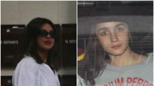 Alia Bhatt and Priyanka Chopra at Katrina Kaif’s house.(Varinder Chawla) Alia Bhatt and Priyanka Chopra at Katrina Kaif’s house.(Varinder Chawla)