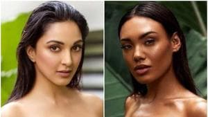 Kiara Advani’s picture (L) and the supposed original, shared by Marie Barsch. Kiara Advani’s picture (L) and the supposed original, shared by Marie Barsch.