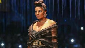 Priyanka Chopra Jonas walks the ramp during Blenders Pride Fashion Tour, in Mumbai.(PTI) Priyanka Chopra Jonas walks the ramp during Blenders Pride Fashion Tour, in Mumbai.(PTI)