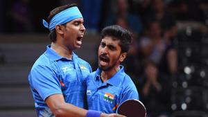 File image of Sharath Achanta and Sathiyan Gnanasekaran.(Getty Images) File image of Sharath Achanta and Sathiyan Gnanasekaran.(Getty Images)