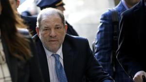 Harvey Weinstein, former co-chairman of the Weinstein Co., center, arrives with his attorney Donna Rotunno, left, at state supreme court in New York, U.S., on Monday, Feb. 24, 2020.(Bloomberg) Harvey Weinstein, former co-chairman of the Weinstein Co., center, arrives with his attorney Donna Rotunno, left, at state supreme court in New York, U.S., on Monday, Feb. 24, 2020.(Bloomberg)