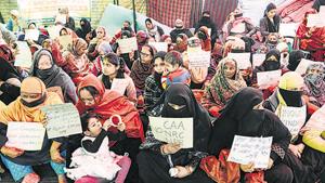 Women and children at Shaheen Bagh, New Delhi, February 11, 2020(PTI) Women and children at Shaheen Bagh, New Delhi, February 11, 2020(PTI)