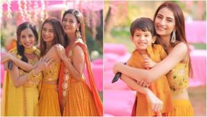 Shweta Tiwari with her daughter Palak and son Reyansh. Shweta Tiwari with her daughter Palak and son Reyansh.