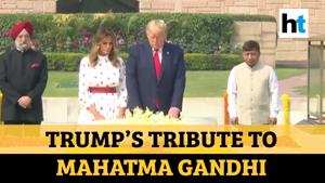 <p>US President Donald Trump and First Lady Melania Trump paid homage Mahatma Gandhi at Gandhi samadhi in Rajghat. President Trump also signed the visitor's book at Rajghat. The Trumps also planted a tree at Rajghat. Prez Trump and PM Modi will also hold talks on key issues at Hyderabad House. Earlier, US President Donald Trump was accorded a ceremonial reception at Rashtrapati Bhawan.</p> <p>US President Donald Trump and First Lady Melania Trump paid homage Mahatma Gandhi at Gandhi samadhi in Rajghat. President Trump also signed the visitor's book at Rajghat. The Trumps also planted a tree at Rajghat. Prez Trump and PM Modi will also hold talks on key issues at Hyderabad House. Earlier, US President Donald Trump was accorded a ceremonial reception at Rashtrapati Bhawan.</p>