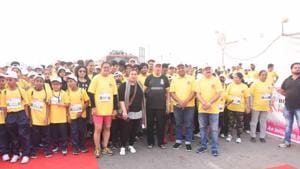 Rizvi Springfield High School, Khar recently organised the second edition of Saquib Rizvi Memorial Cancer Awareness Marathon 2020.(HT PHOTO) Rizvi Springfield High School, Khar recently organised the second edition of Saquib Rizvi Memorial Cancer Awareness Marathon 2020.(HT PHOTO)