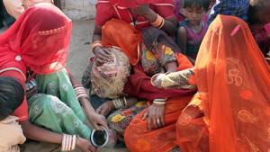 Grief-stricken mother of one of the youths who was reportedly brutalised by a group of men, is consoled by village women at her home at a village in Nagaur.(Photo by Himanshu Vyas / Hindustan Times) Grief-stricken mother of one of the youths who was reportedly brutalised by a group of men, is consoled by village women at her home at a village in Nagaur.(Photo by Himanshu Vyas / Hindustan Times)