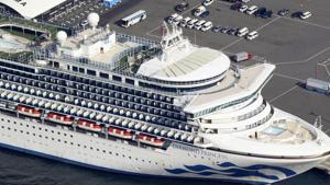 The US-operated Diamond Princess is anchored as emergency vehicles stand by at Yokohama Port, near Tokyo, Wednesday, Feb. 12, 2020.(AP) The US-operated Diamond Princess is anchored as emergency vehicles stand by at Yokohama Port, near Tokyo, Wednesday, Feb. 12, 2020.(AP)