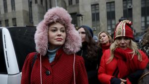 Rose McGowan arrives with Rosanna Arquette to speak to reporters outside New York Criminal Court on the first day of film producer Harvey Weinstein's sexual assault trial in the Manhattan borough of New York City.(REUTERS) Rose McGowan arrives with Rosanna Arquette to speak to reporters outside New York Criminal Court on the first day of film producer Harvey Weinstein's sexual assault trial in the Manhattan borough of New York City.(REUTERS)