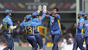 Colombo: Sri Lanka's Thisara Perera was brought back into the T20I squad.(AP) Colombo: Sri Lanka's Thisara Perera was brought back into the T20I squad.(AP)
