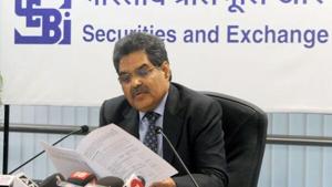 SEBI chief Ajay Tyagi during a press conference.(Mint Archives) SEBI chief Ajay Tyagi during a press conference.(Mint Archives)