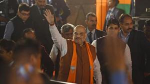 Union home minister Amit Shah will launch a campaign against Mamata Banerjee in Bengal on March 1.(Hindustan Times Photo) Union home minister Amit Shah will launch a campaign against Mamata Banerjee in Bengal on March 1.(Hindustan Times Photo)