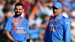 File image of India skipper Virat Kohli and wicket-keeper-batsman MS Dhoni (R)(Getty Images) File image of India skipper Virat Kohli and wicket-keeper-batsman MS Dhoni (R)(Getty Images)