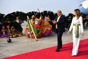 The Trump visit differed from the previous presidential visits in one aspect. The trip was in essence a campaign stop as well. If the tens of thousands of white hats audience in Motera reminded one of a MAGA rally, it was not coincidental(AFP) The Trump visit differed from the previous presidential visits in one aspect. The trip was in essence a campaign stop as well. If the tens of thousands of white hats audience in Motera reminded one of a MAGA rally, it was not coincidental(AFP)