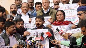 Delhi Govt okays prosecution of ex-JNUSU president Kanhaiya Kumar for sedition in 2016 case(HT Photo) Delhi Govt okays prosecution of ex-JNUSU president Kanhaiya Kumar for sedition in 2016 case(HT Photo)
