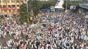 A protest rally against the CAA held at Park Circus crossing in Kolkata on Friday. (Image used for representation).(SAMIR JANA/HT PHOTO.) A protest rally against the CAA held at Park Circus crossing in Kolkata on Friday. (Image used for representation).(SAMIR JANA/HT PHOTO.)