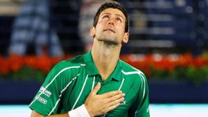 Serbia's Novak Djokovic celebrates winning his Semi Final match against France's Gael Monfils.(REUTERS) Serbia's Novak Djokovic celebrates winning his Semi Final match against France's Gael Monfils.(REUTERS)
