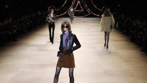 Models wear creations for the Celine fashion collection during Women's fashion week Fall/Winter 2020/21 presented in Paris, Friday.(AP) Models wear creations for the Celine fashion collection during Women's fashion week Fall/Winter 2020/21 presented in Paris, Friday.(AP)