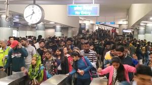 Rajiv Chowk is one of the busiest station of the Delhi Metro.(HT FILE PHOTO) Rajiv Chowk is one of the busiest station of the Delhi Metro.(HT FILE PHOTO)