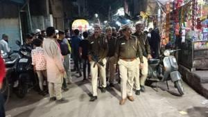 Delhi police official posted pictures of heavy security to reject rumours of unrest in the city(Twitter/@DcpNorthDelhi) Delhi police official posted pictures of heavy security to reject rumours of unrest in the city(Twitter/@DcpNorthDelhi)