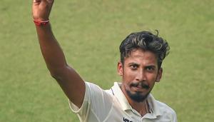Kolkata: Bengal bowler Ishan Porel celebrates after picking up 5 wickets against Karnataka during 2nd day of Ranji Trophy semifinal match at Eden Garden in Kolkata, Sunday, March 1, 2020.(PTI) Kolkata: Bengal bowler Ishan Porel celebrates after picking up 5 wickets against Karnataka during 2nd day of Ranji Trophy semifinal match at Eden Garden in Kolkata, Sunday, March 1, 2020.(PTI)