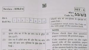 CBSE Class 12 Physics exam 2020 question paper. (Screengrab) CBSE Class 12 Physics exam 2020 question paper. (Screengrab)