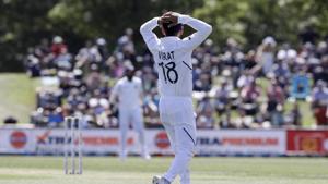 India's Virat Kohli reacts(AP) India's Virat Kohli reacts(AP)