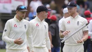 England's captain Joe Root, left, Ollie Pope and Ben Stokes(AP) England's captain Joe Root, left, Ollie Pope and Ben Stokes(AP)