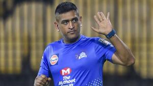 MS Dhoni during the practice session of the upcoming IPL 2020.(PTI) MS Dhoni during the practice session of the upcoming IPL 2020.(PTI)