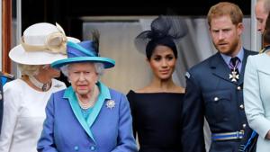 Harry and Meghan, 38, are in the UK completing their final set of formal royal engagement before their exit kicks off a 12-month transition period on March 31.(AFP) Harry and Meghan, 38, are in the UK completing their final set of formal royal engagement before their exit kicks off a 12-month transition period on March 31.(AFP)