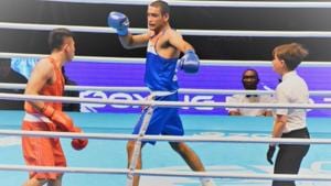 Ashish Kumar wins his bout.(Twitter/India All Sports) Ashish Kumar wins his bout.(Twitter/India All Sports)