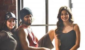 Vijay Deverakonda with Ananya Panday in Mumbai in February this year. Vijay Deverakonda with Ananya Panday in Mumbai in February this year.