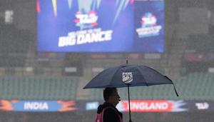 India vs England semi-final clash was abandoned without a ball being bowled(AP) India vs England semi-final clash was abandoned without a ball being bowled(AP)