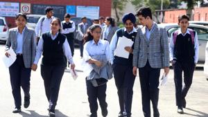 Students coming out after class 12th CBSE Exam(HT file) Students coming out after class 12th CBSE Exam(HT file)