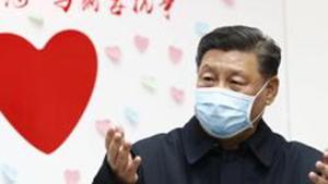 File photo: Chinese President Xi Jinping gestures near a heart shape sign and the slogan "Race against time, Fight the Virus" during an inspection of the center for disease control and prevention of Chaoyang District in Beijing.(AP) File photo: Chinese President Xi Jinping gestures near a heart shape sign and the slogan "Race against time, Fight the Virus" during an inspection of the center for disease control and prevention of Chaoyang District in Beijing.(AP)