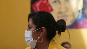 A health worker wearing a mask walks during a prevention routine in case of a coronavirus emergency, at the Bus Terminal of La Paz, Bolivia on March 4, 2020.(Reuters File Photo) A health worker wearing a mask walks during a prevention routine in case of a coronavirus emergency, at the Bus Terminal of La Paz, Bolivia on March 4, 2020.(Reuters File Photo)