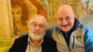 Anupam Kher with Robert De Niro in New York. Anupam Kher with Robert De Niro in New York.