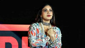 Bhumi Pednekar during the launch of the new drama series Nishedh in Mumbai. Bhumi Pednekar during the launch of the new drama series Nishedh in Mumbai.