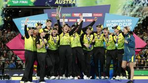 Melbourne: Australian players celebrate their win over India in the Women's T20 World Cup cricket final match in Melbourne, Sunday, March 8, 2020. AP/PTI(AP08-03-2020_000142B)(AP) Melbourne: Australian players celebrate their win over India in the Women's T20 World Cup cricket final match in Melbourne, Sunday, March 8, 2020. AP/PTI(AP08-03-2020_000142B)(AP)