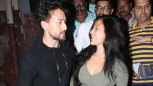 Tiger Shroff watches Baaghi 3 from the front row of Gaiety Galaxy with fans and sister Krishna. Tiger Shroff watches Baaghi 3 from the front row of Gaiety Galaxy with fans and sister Krishna.