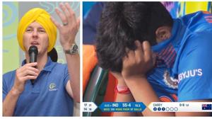 Brett Lee on Shafali Verma crying.(HT Collage) Brett Lee on Shafali Verma crying.(HT Collage)