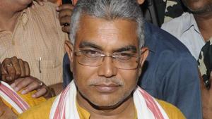 The Opposition has lashed out at West Bengal BJP chief Dilip Ghosh for insulting women with his comment.(Samir Jana/HT Photo) The Opposition has lashed out at West Bengal BJP chief Dilip Ghosh for insulting women with his comment.(Samir Jana/HT Photo)
